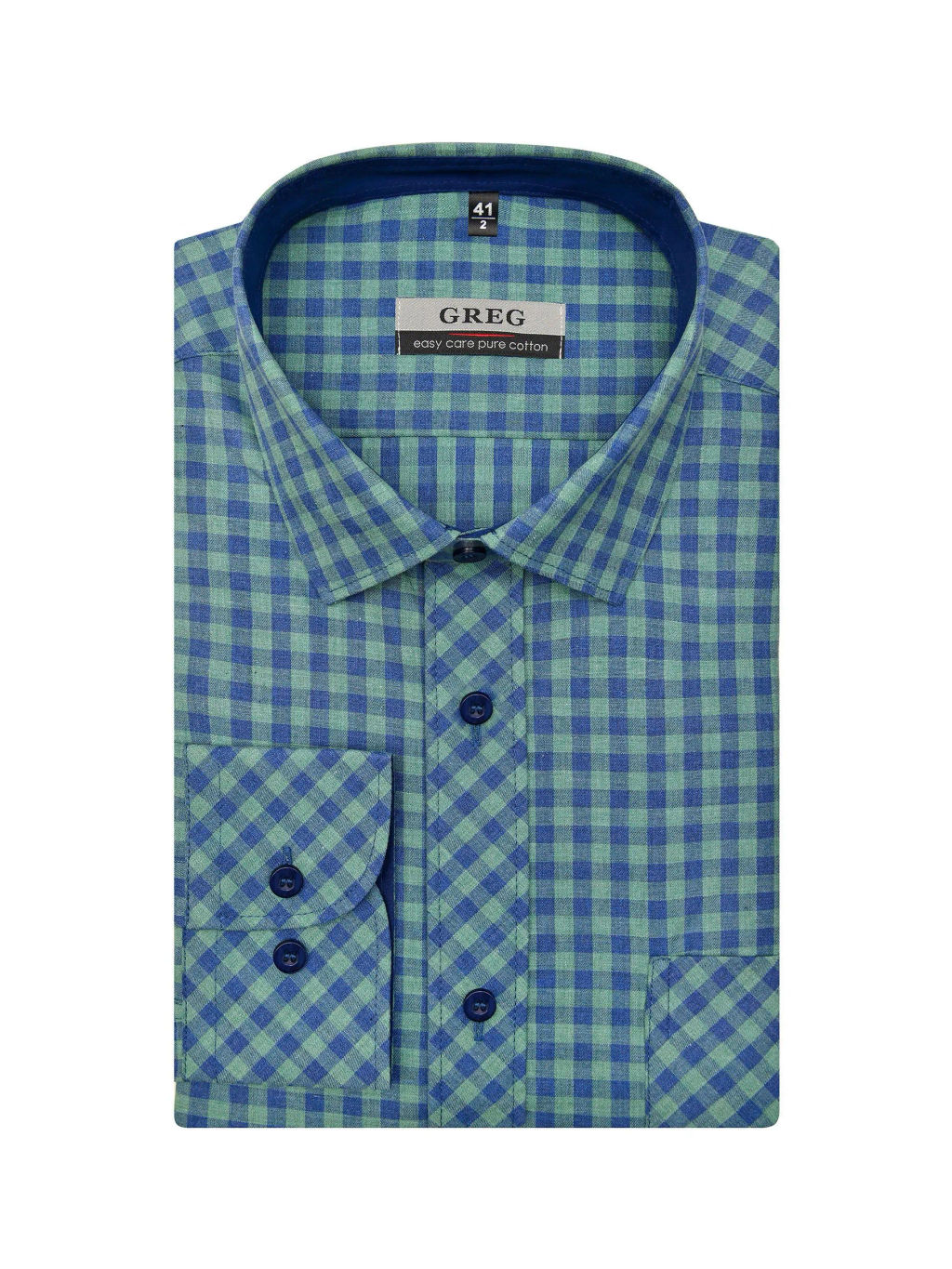 Сорочка мужская длинный рукав GREG 425/211/6071/P/1