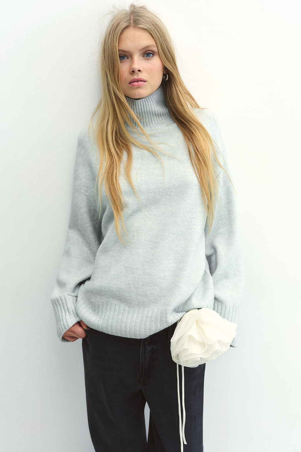 Jersey de punto fino con cuello perkins - H&m фото 2