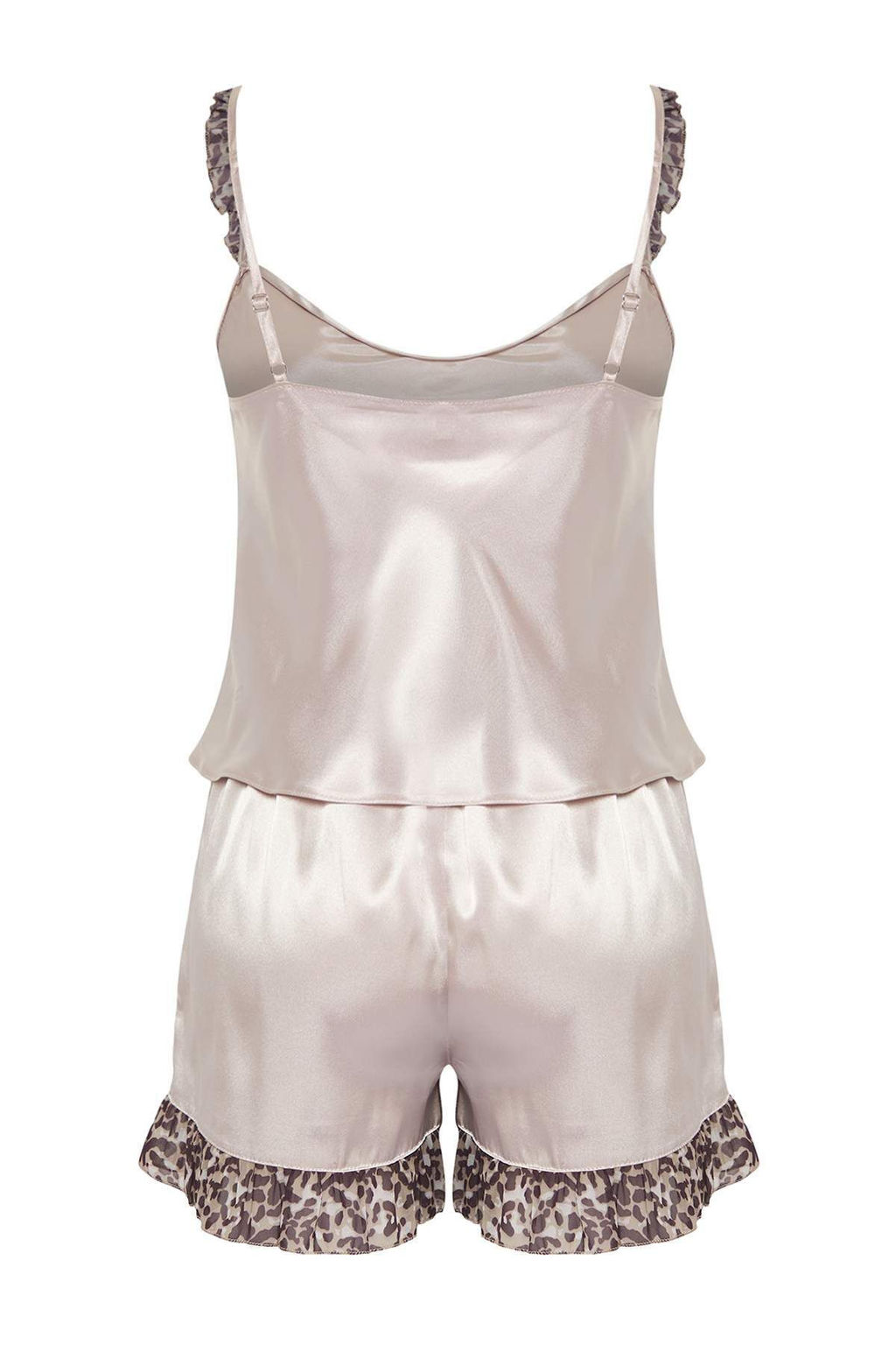 Vizon 3lu Ceyiz Set Leoparl? F?rf?rl? Saten Kulotlu ve Sortlu Dokuma Pijama Tak?m? THMSS25PT00322 - Trendyolmilla фото 8