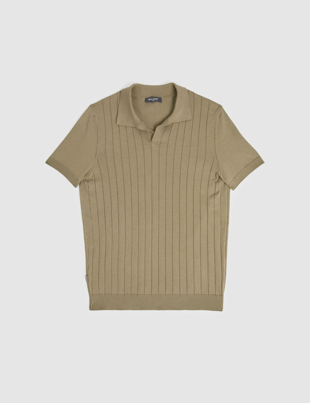 Haki Slim Fit %100 Pamuk Apa_ Yaka Triko Ti__rt