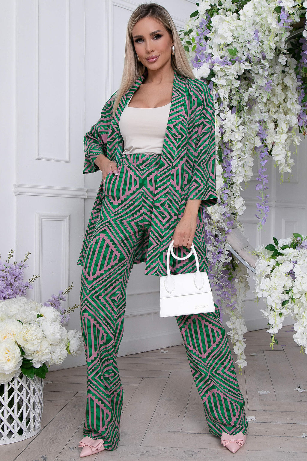 Костюм Зарина (зелено-розовый) К9004 - Lt collection фото 13