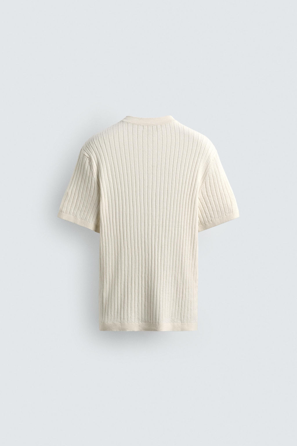 CAMISETA PUNTO CANAL? CUELLO PANADERO / Crudo - Zara фото 9