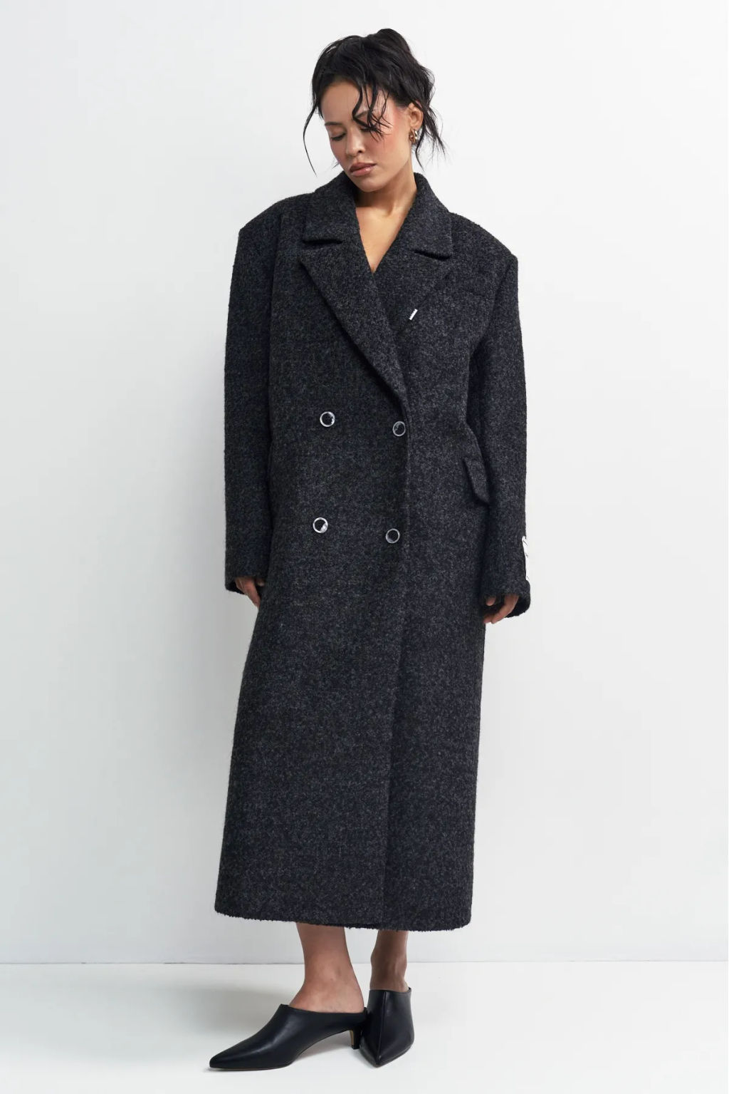 Пальто-макси Черный