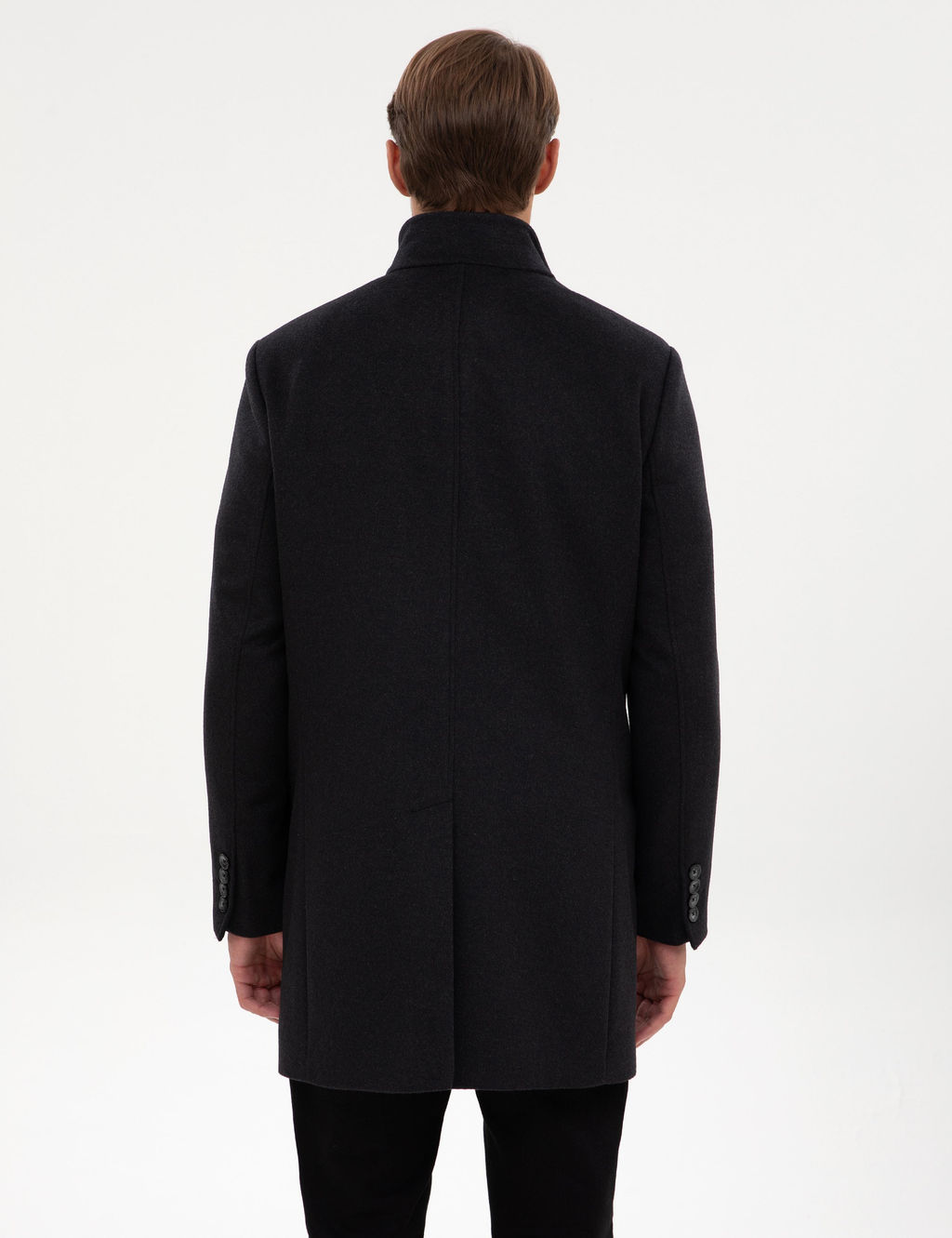 Antrasit Slim Fit Palto - Pierre cardin фото 5