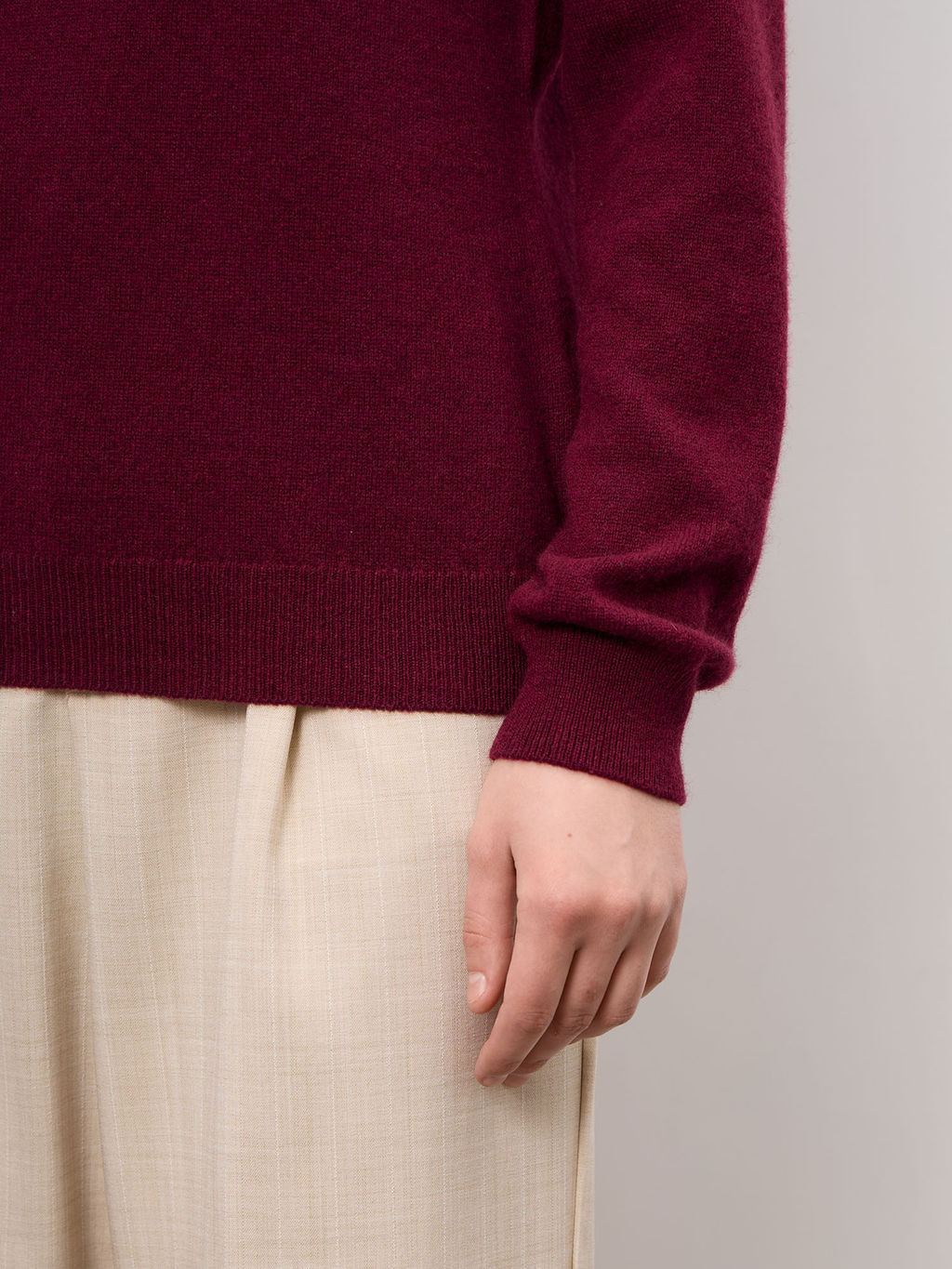 Водолазка из пуха яка женская 12266 бургунди