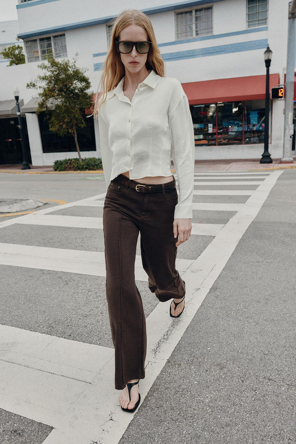 FITTED WAIST SATIN SHIRT