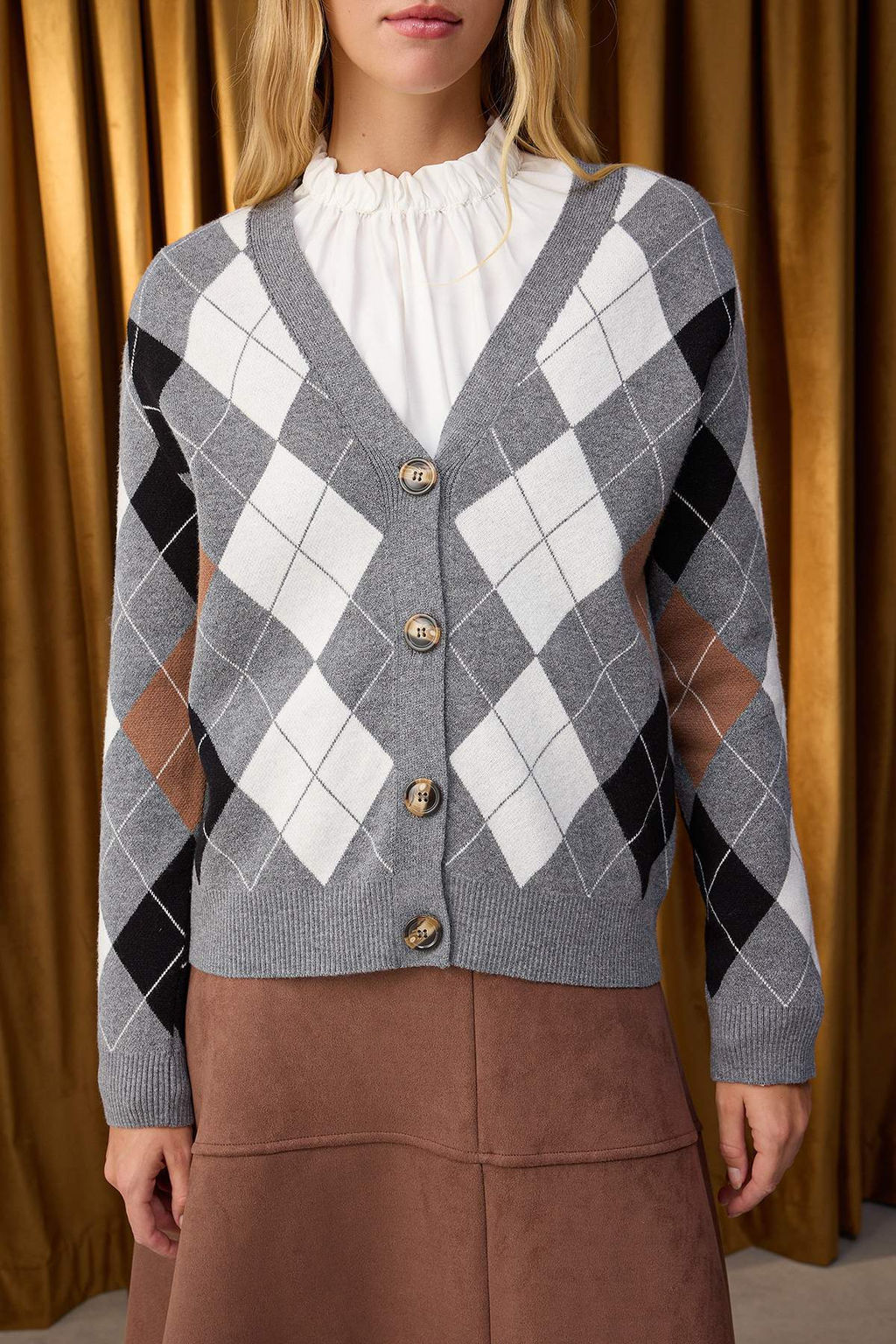 Antrasit Premium Iplik/Ozel Iplikli Baklava Desenli Triko H?rka TWOAW26HI00158 - Trendyolmilla фото 3