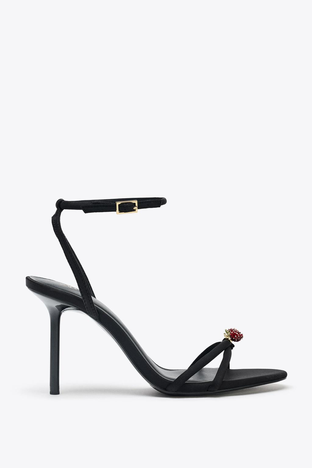 BEADED CROSSOVER STRAP SANDALS - Zara фото 2