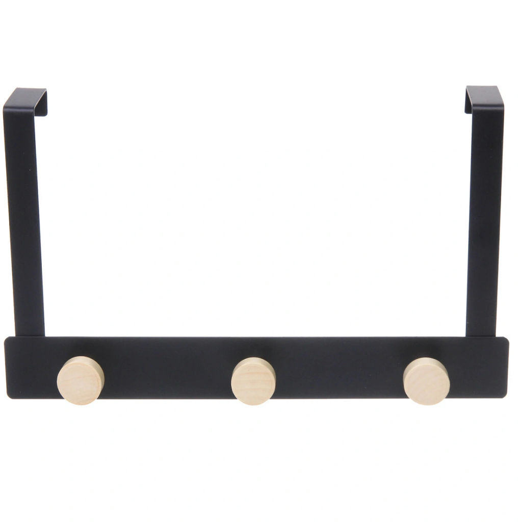 Цена за 2 шт. Крючки надверные на планке "ЛОФТ ВОСТ", цвет черный, 30*18см (Лейбл Селфи)