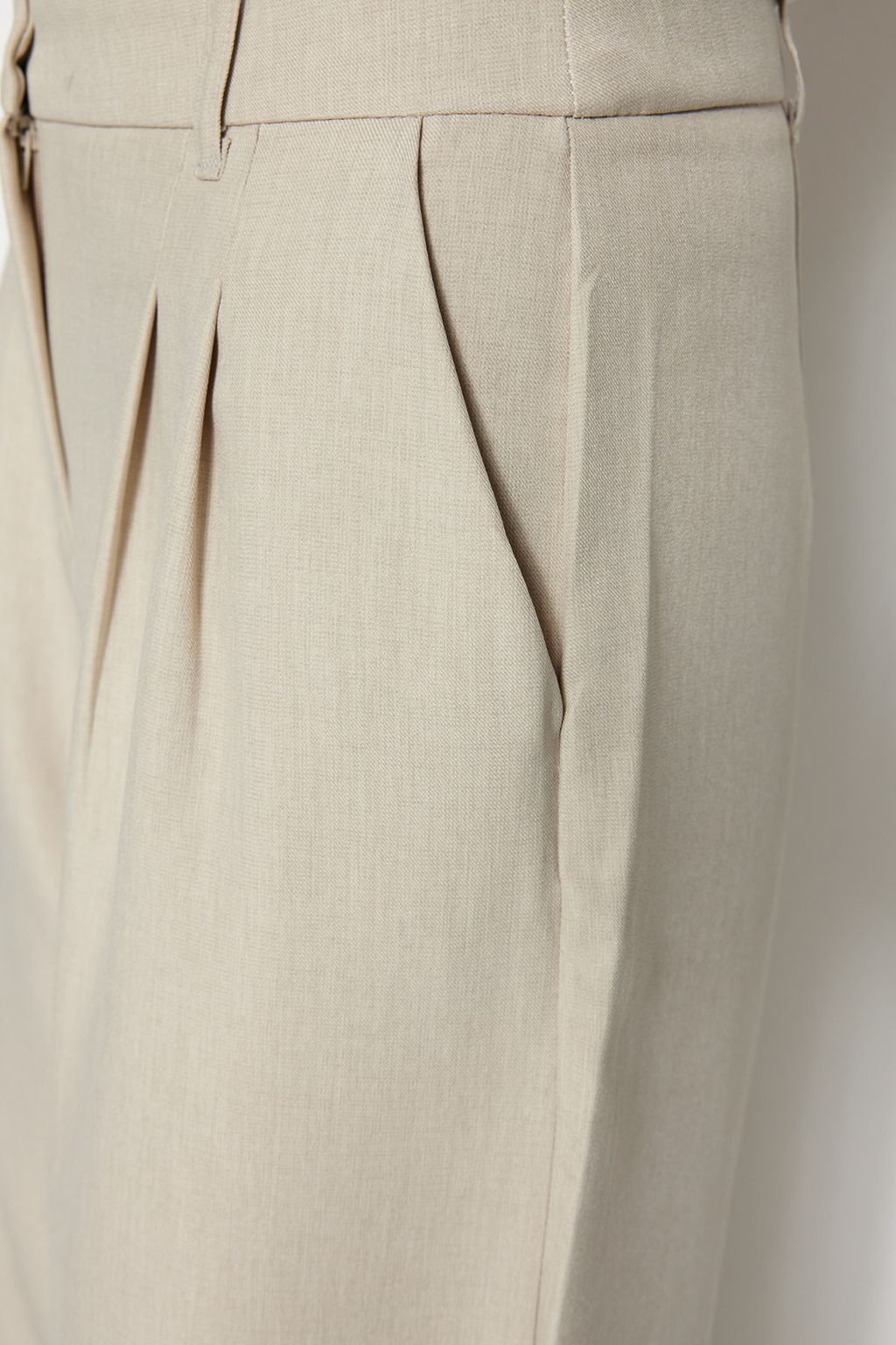 Vizon Wide Leg/Genis Paca Pilili Dokuma Pantolon TWOAW22PL0475