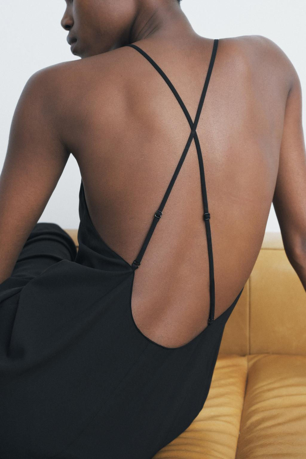 LONG SLIP DRESS WITH MULTI-POSITION STRAPS - Zara фото 2
