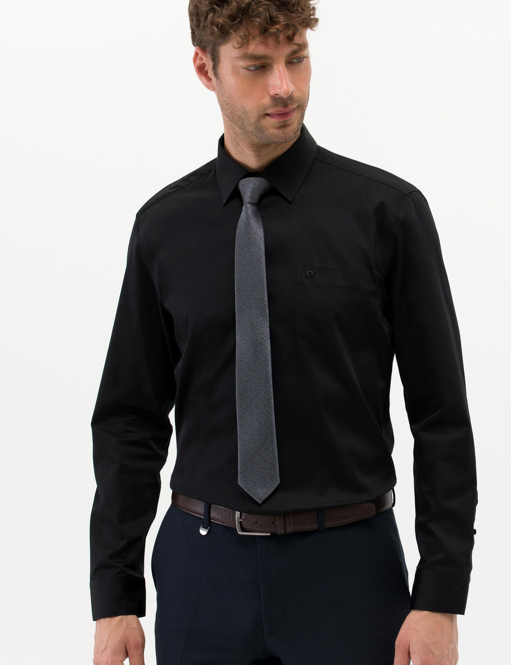 Siyah Regular Fit Uzun Kollu Klasik G_mlek - Pierre cardin фото 11