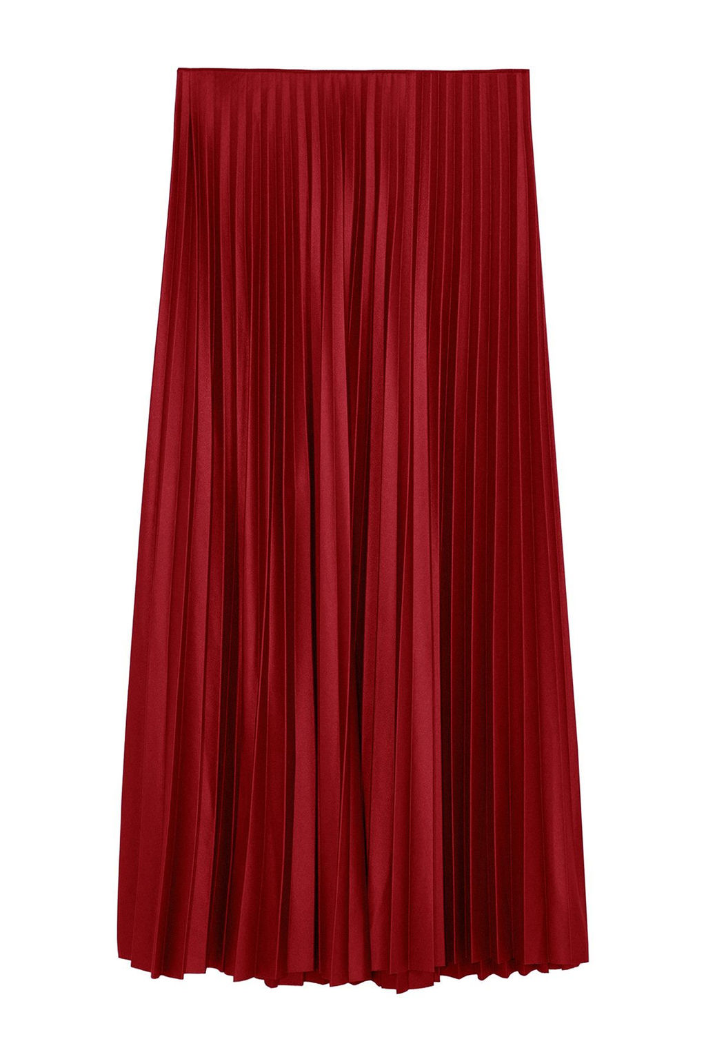 Bordo Piliseli Maxi Etek TWOSS24ET00041