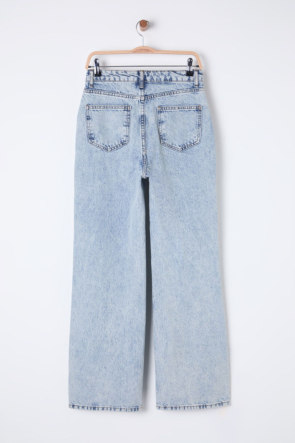 Ac?k Mavi Yuksek Bel Wide Leg Jeans TWOSS25JE00181 - Trendyolmilla фото 8