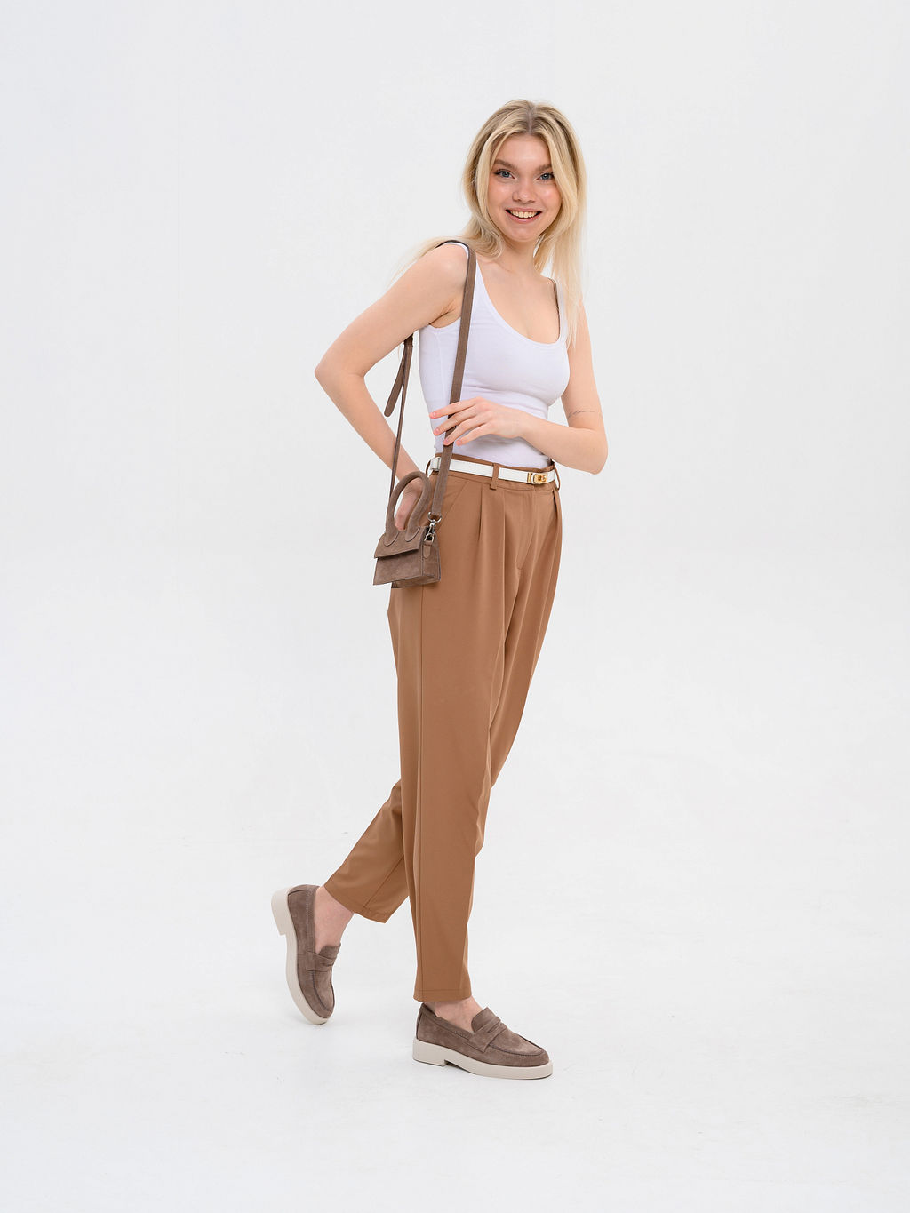 Лоферы туфли 176.1593be.Капучино замша