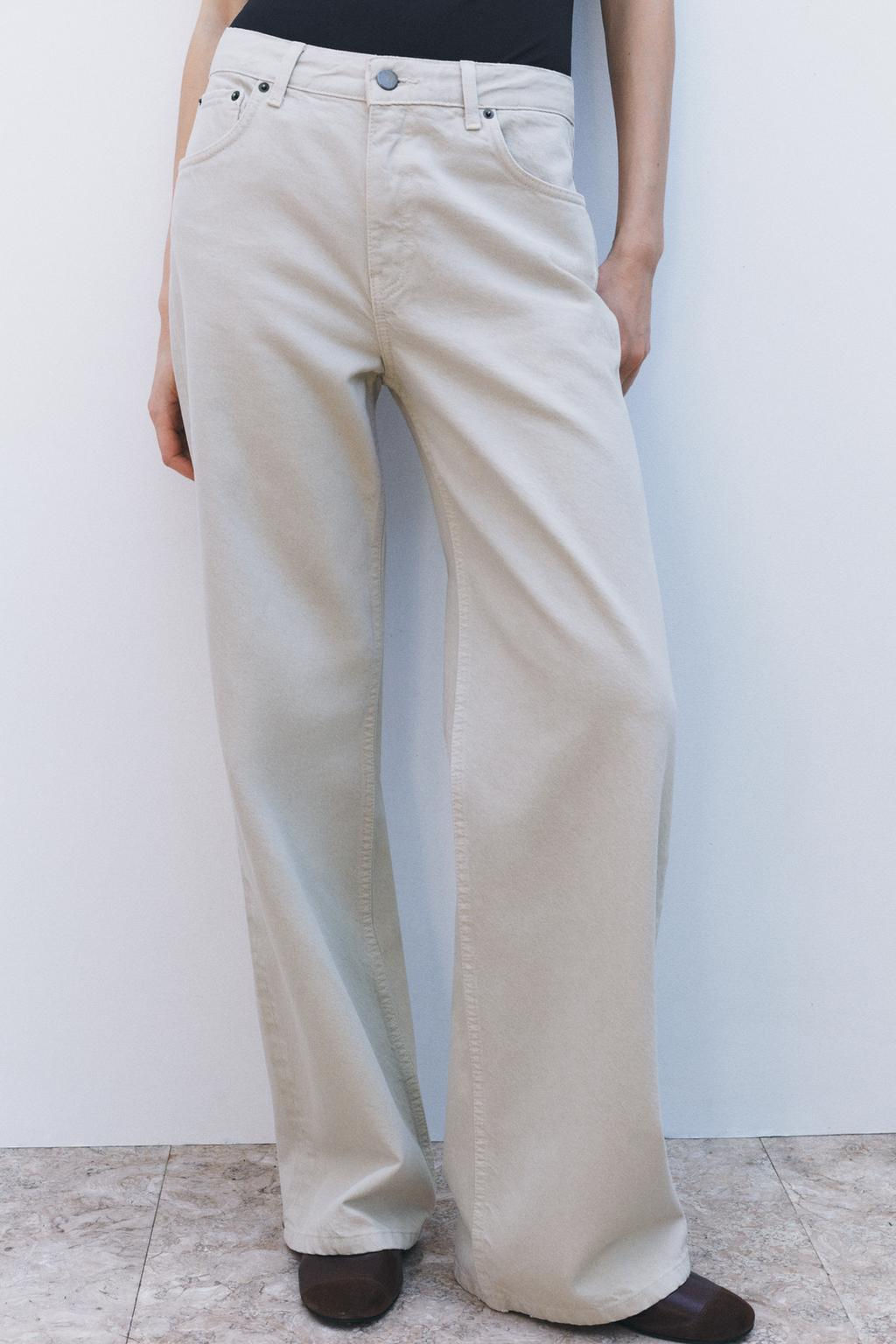 ZW COLLECTION WIDE-LEG MID-RISE JEANS - Zara фото 19
