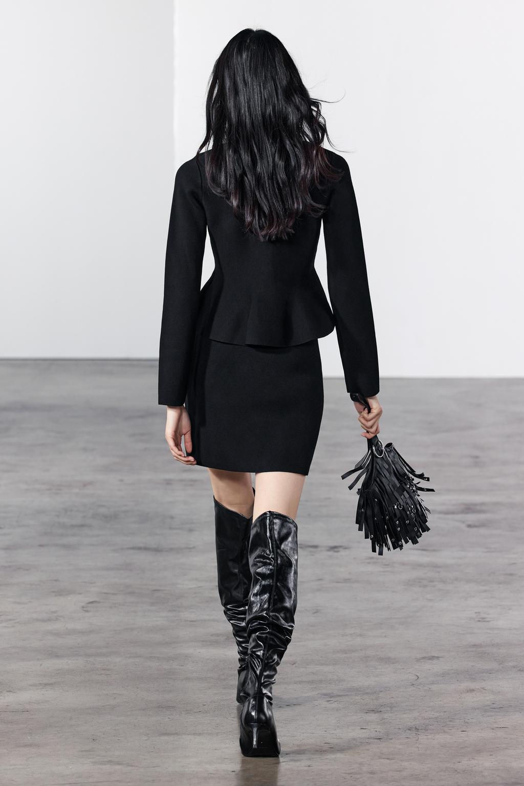 KNIT PEPLUM CARDIGAN - Zara фото 3