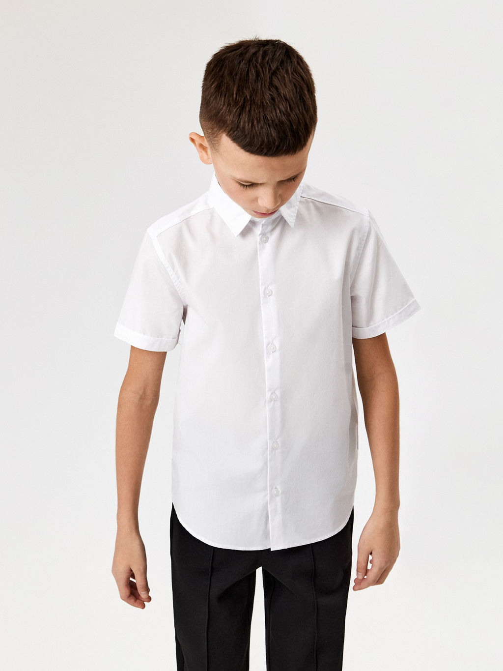 ACOOLA / Сорочка верхняя детская для мальчиков Siyan жемчужно-белый  фото 7