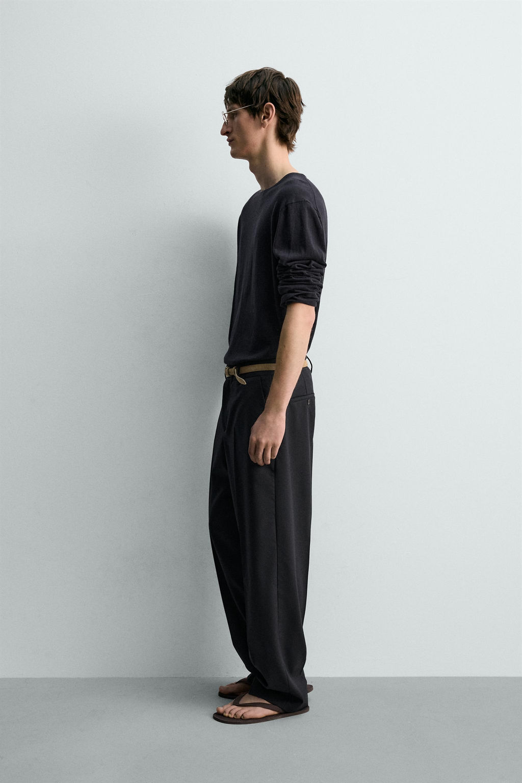 JERSEY LIGERO ALGOD?N - LINO LIMITED EDITION / Marino - Zara фото 4