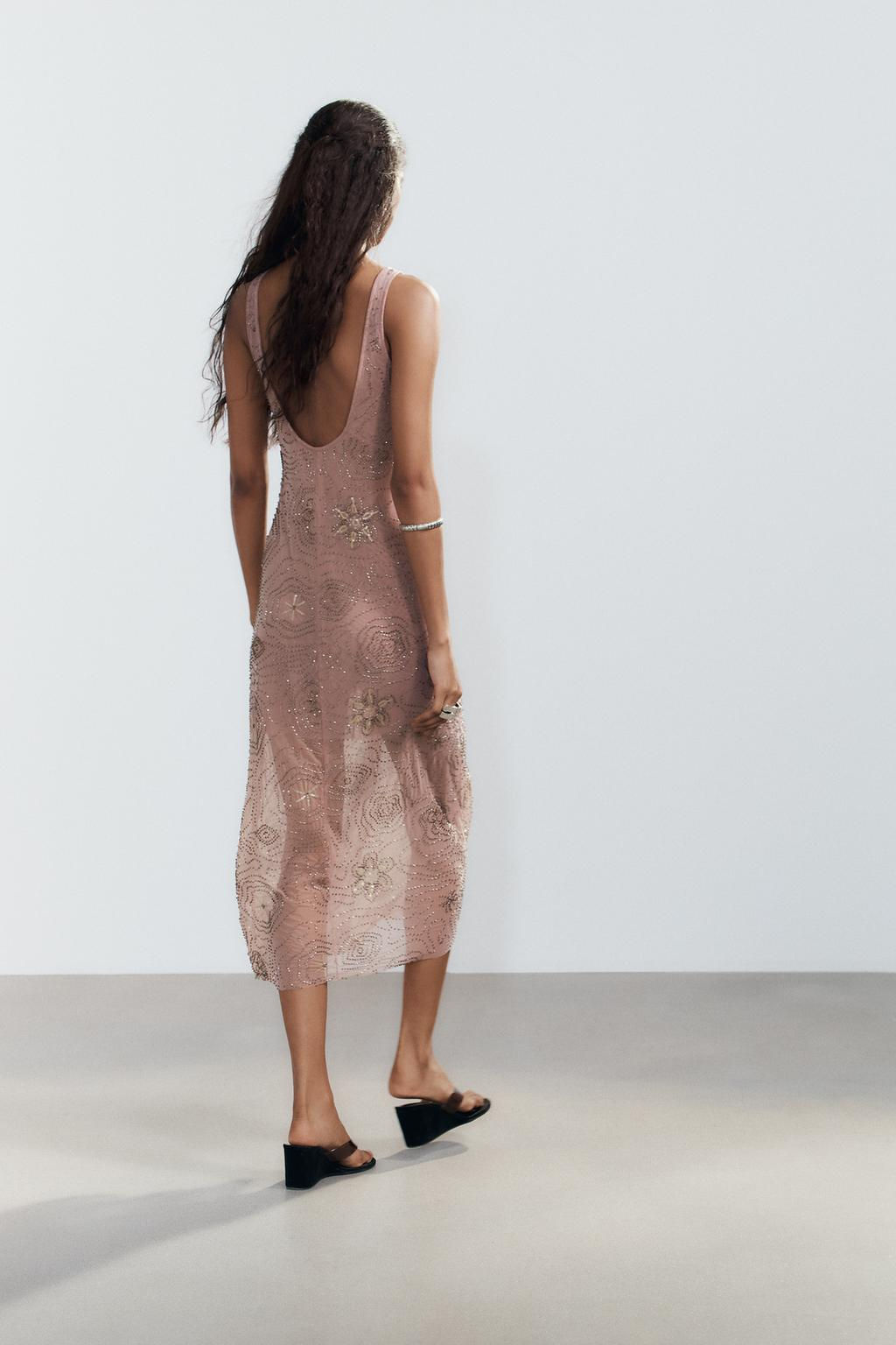 MIDI DRESS WITH BEADS