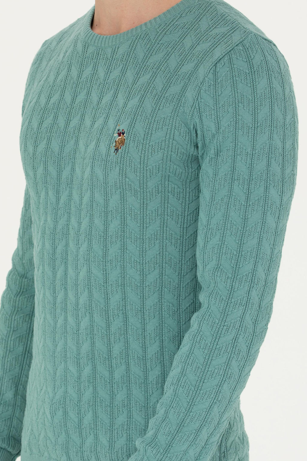 Мужской мятный базовый свитер Неожиданная скидка в корзине - U.s. polo assn фото 13