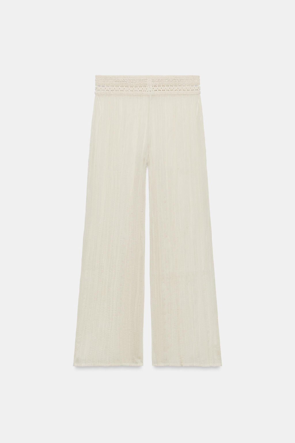 PANTAL?N COMBINADO CROCHET / Crudo / Vigor? - Zara фото 5