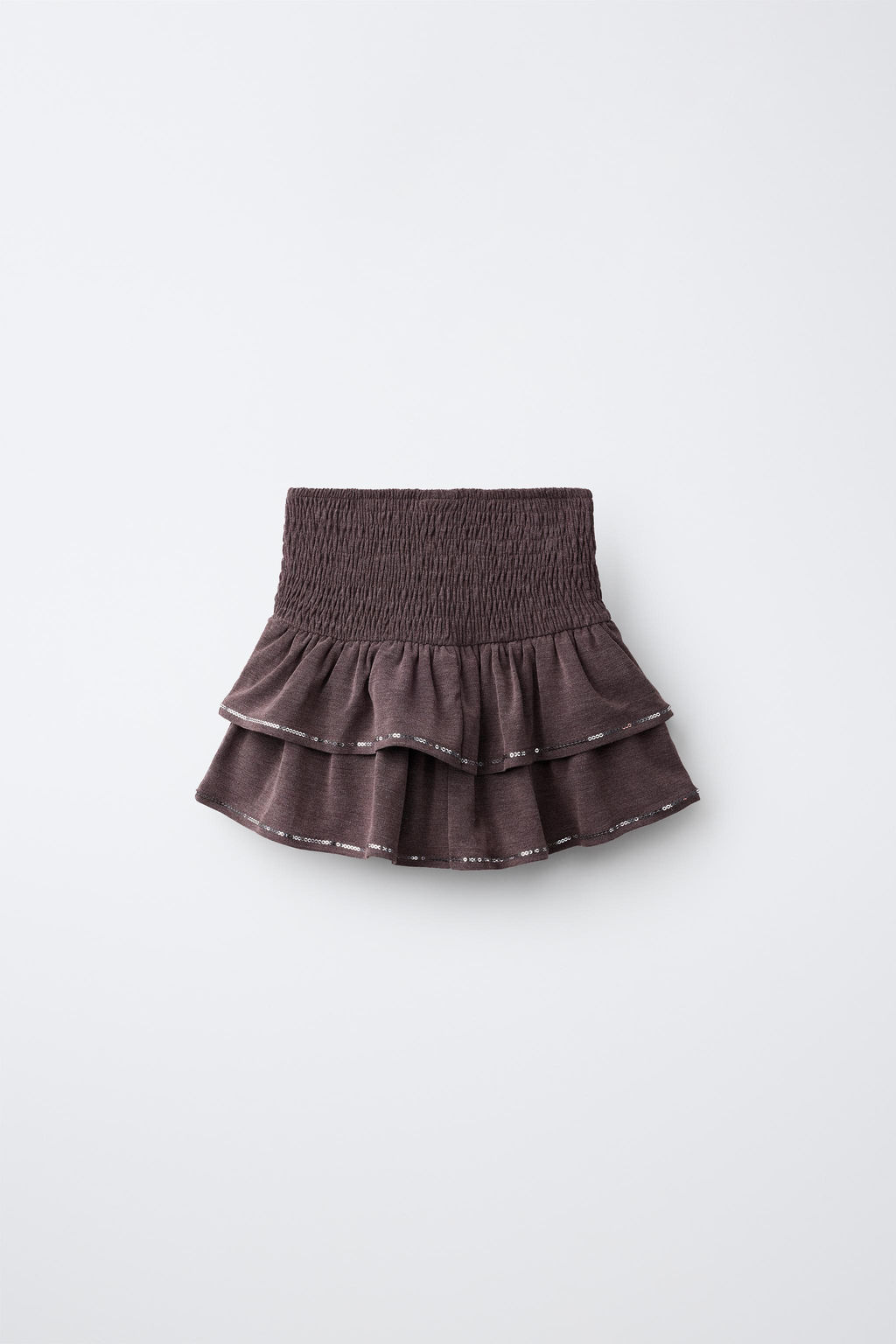FALDA VOLANTES LENTEJUELAS / Berenjena - Zara фото 2