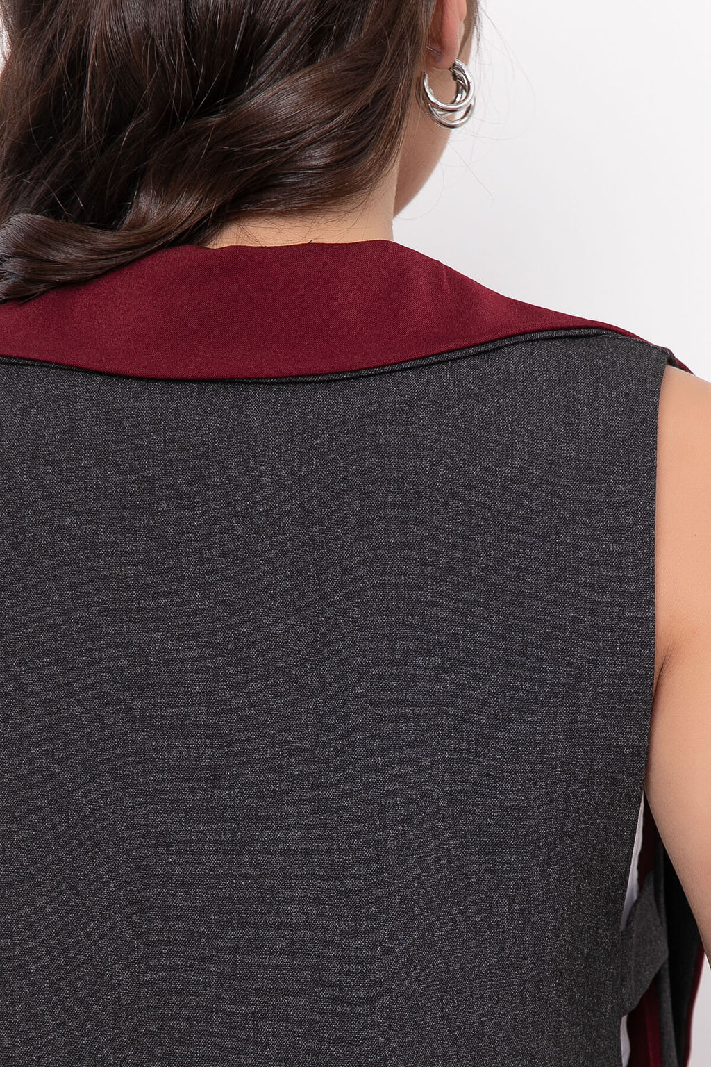 Жилет Эффектное появление (грей/бордо) Б6093 - Lt collection фото 5