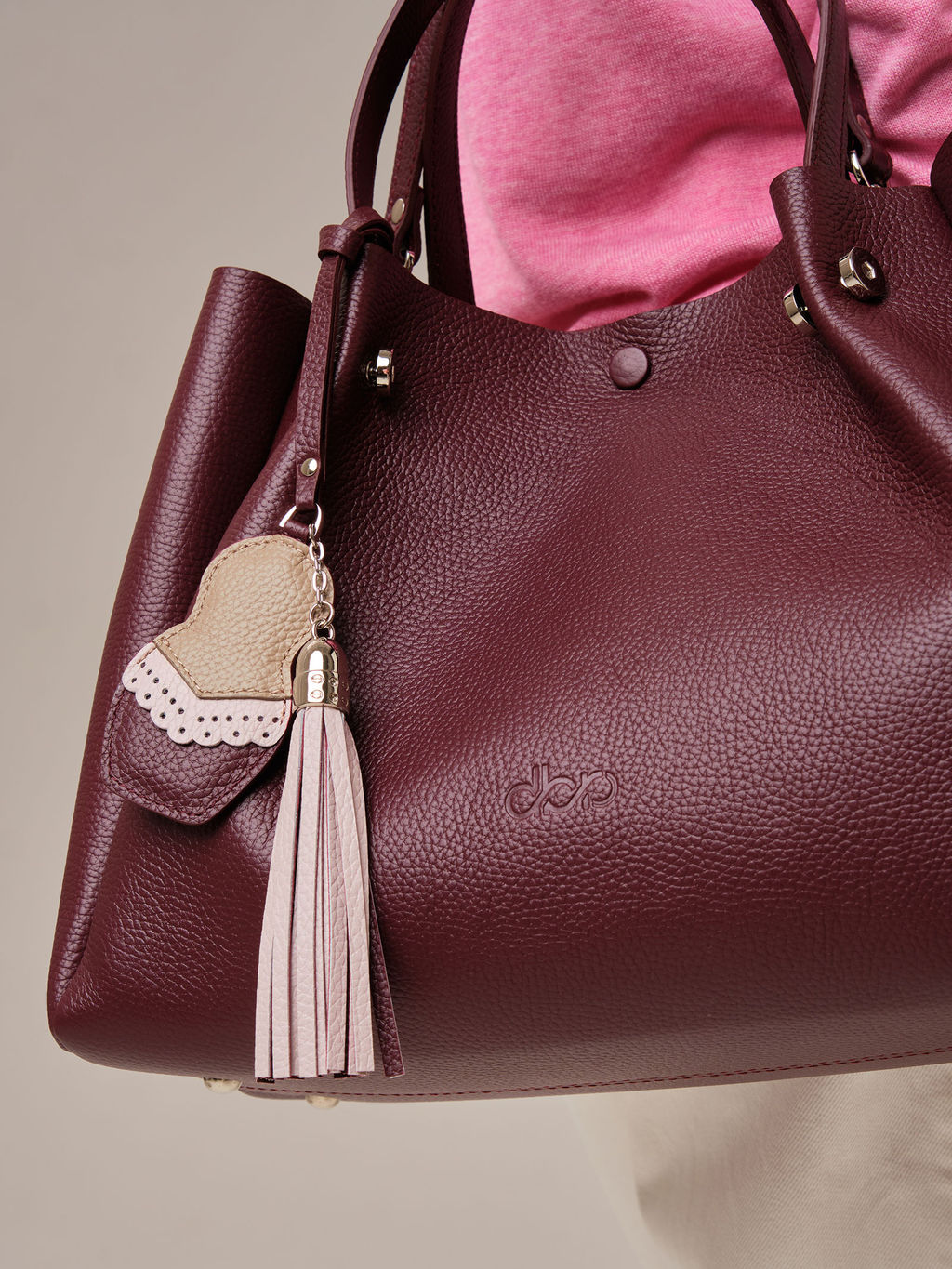 Кожаная сумка Vasilisa DBR 31210 зимняя вишня  фото 14