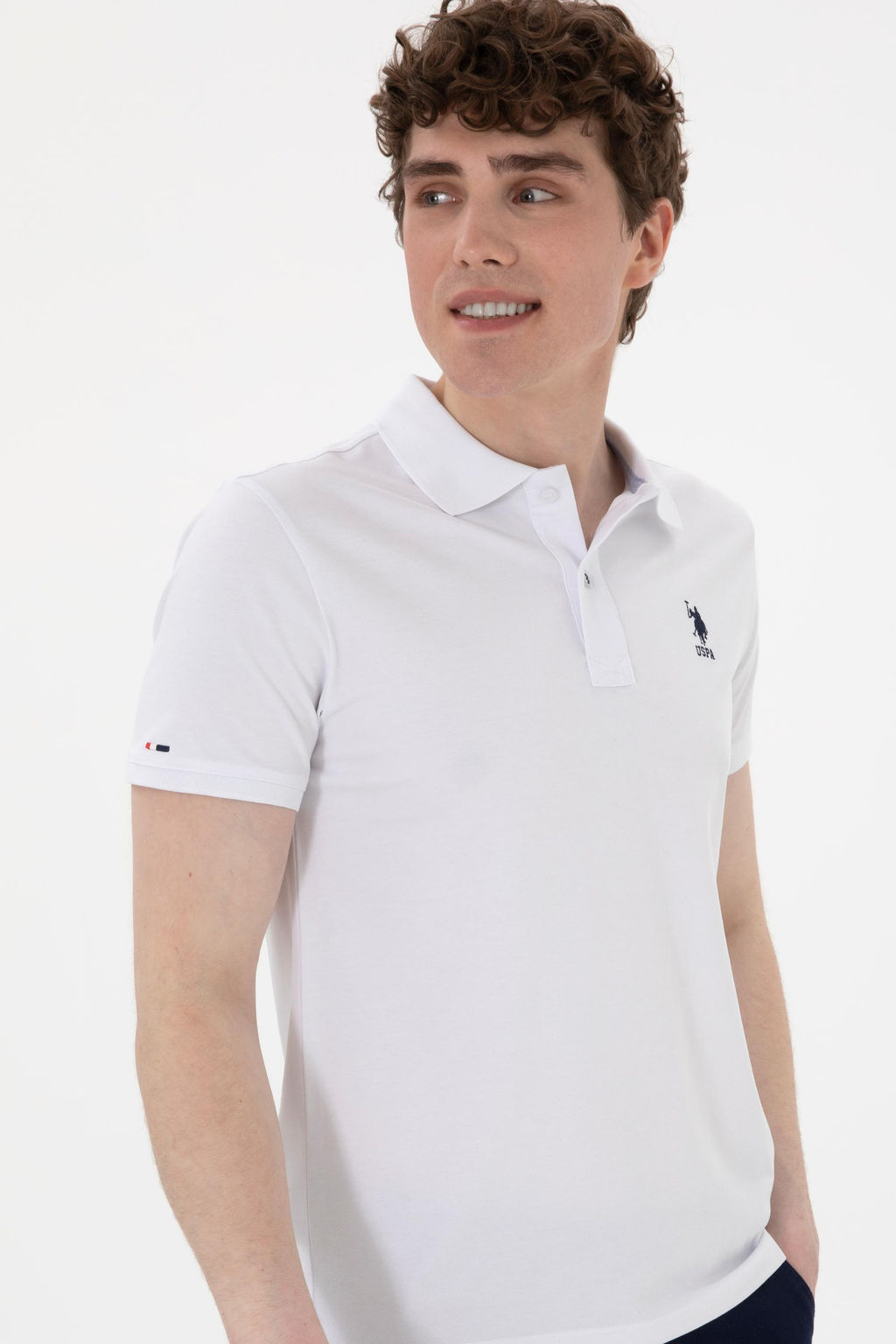 Erkek Slim Fit Polo Yaka Beyaz Basic Ti__rt Sepette S_rpriz _ndirim - U.s. polo assn фото 3
