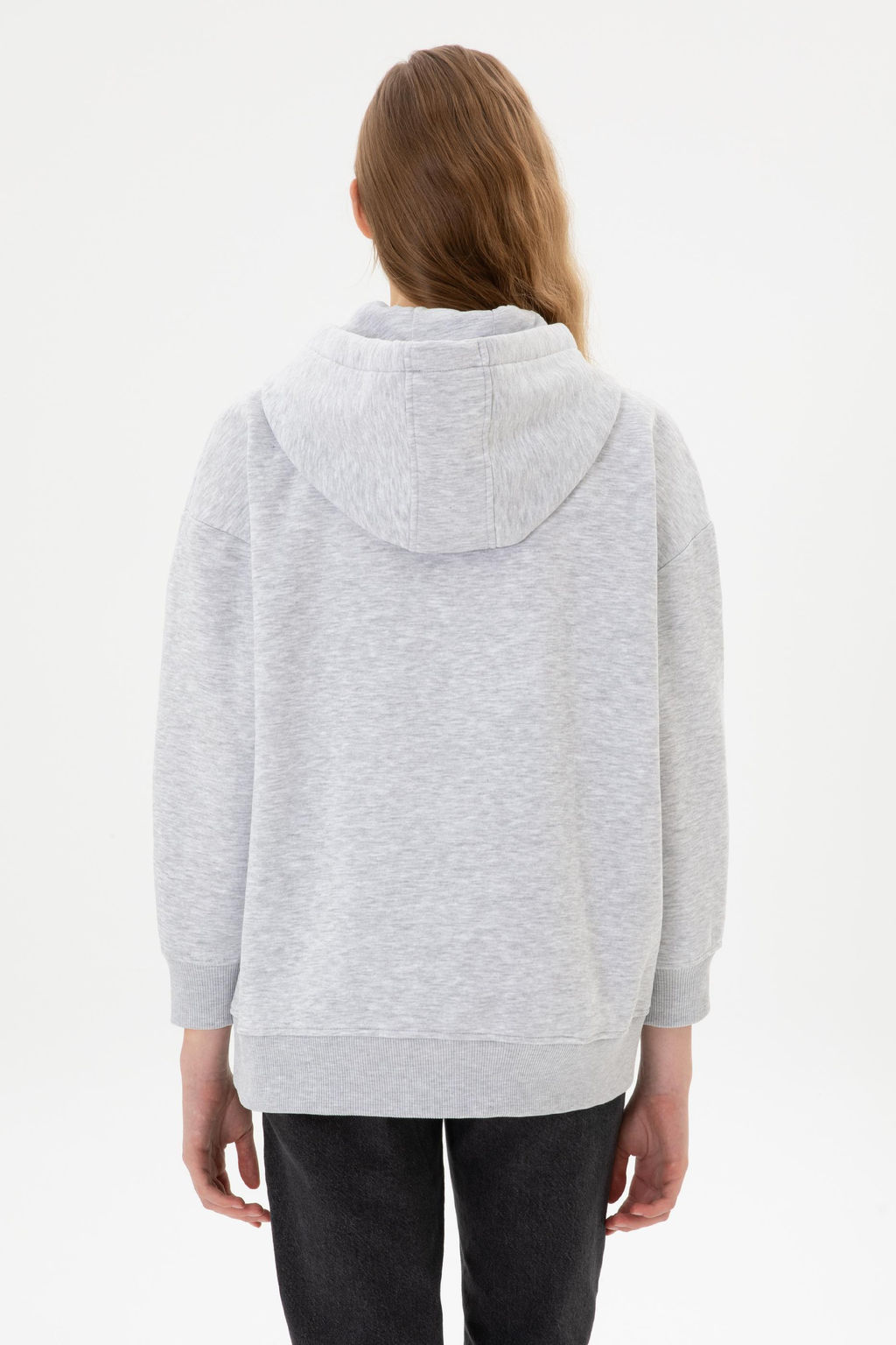Kad_n A__k Gri Sweatshirt Sepette S_rpriz _ndirim - U.s. polo assn фото 5