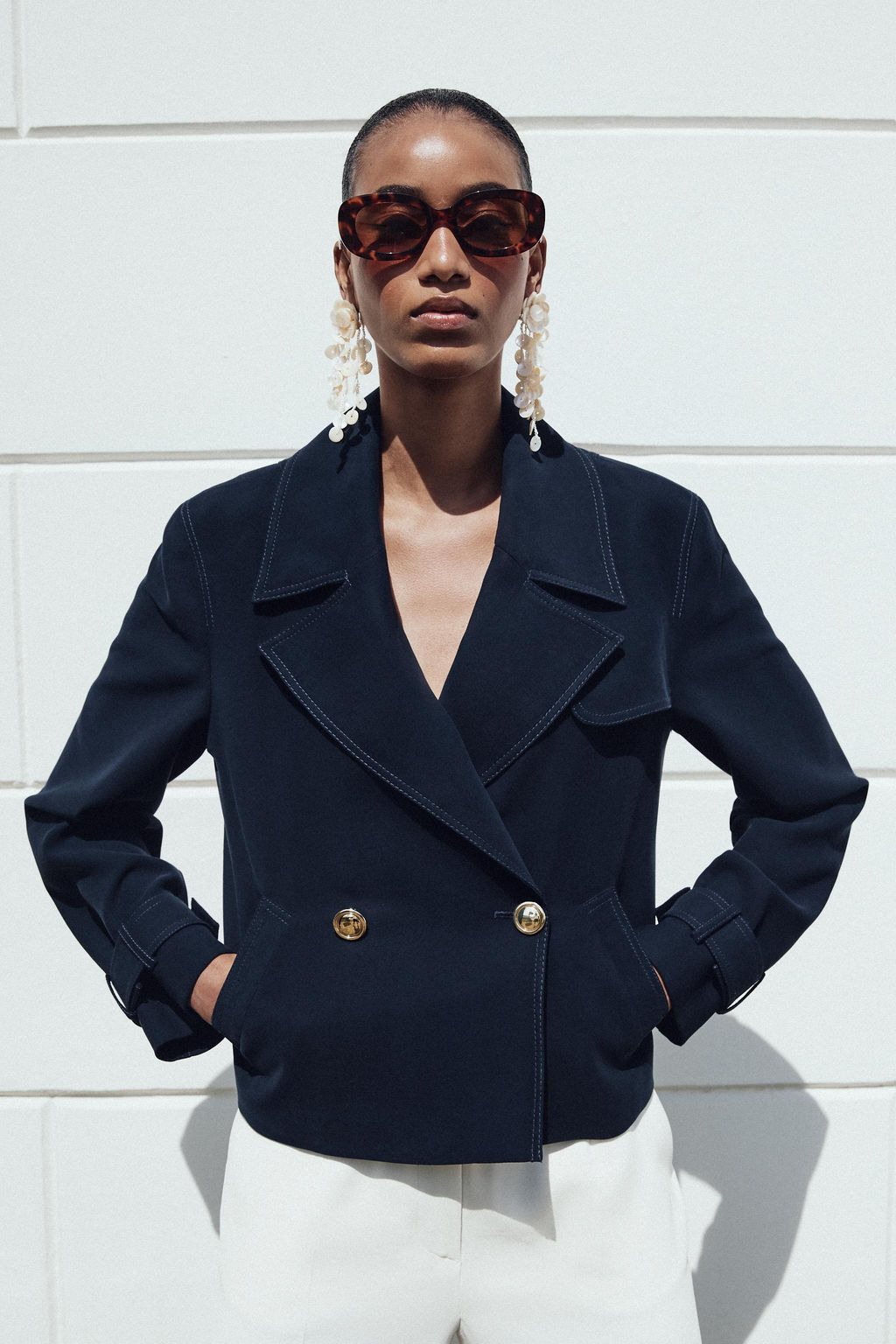 DOUBLE-BREASTED SHORT JACKET - Zara фото 4