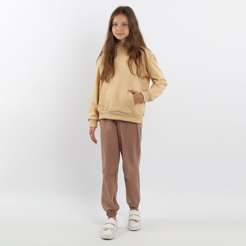 RODOS Спортивный костюм для девочки М-263 Какао/Светло-бежевый