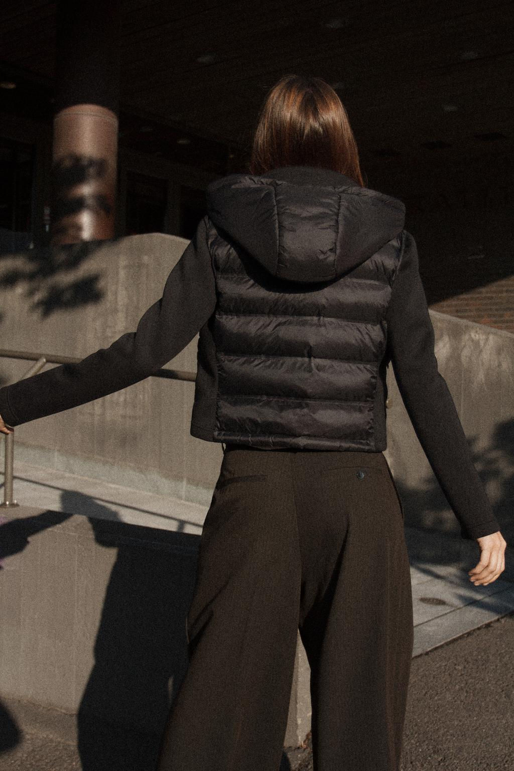 NEOPRENE-EFFECT PADDED JACKET - Zara фото 5