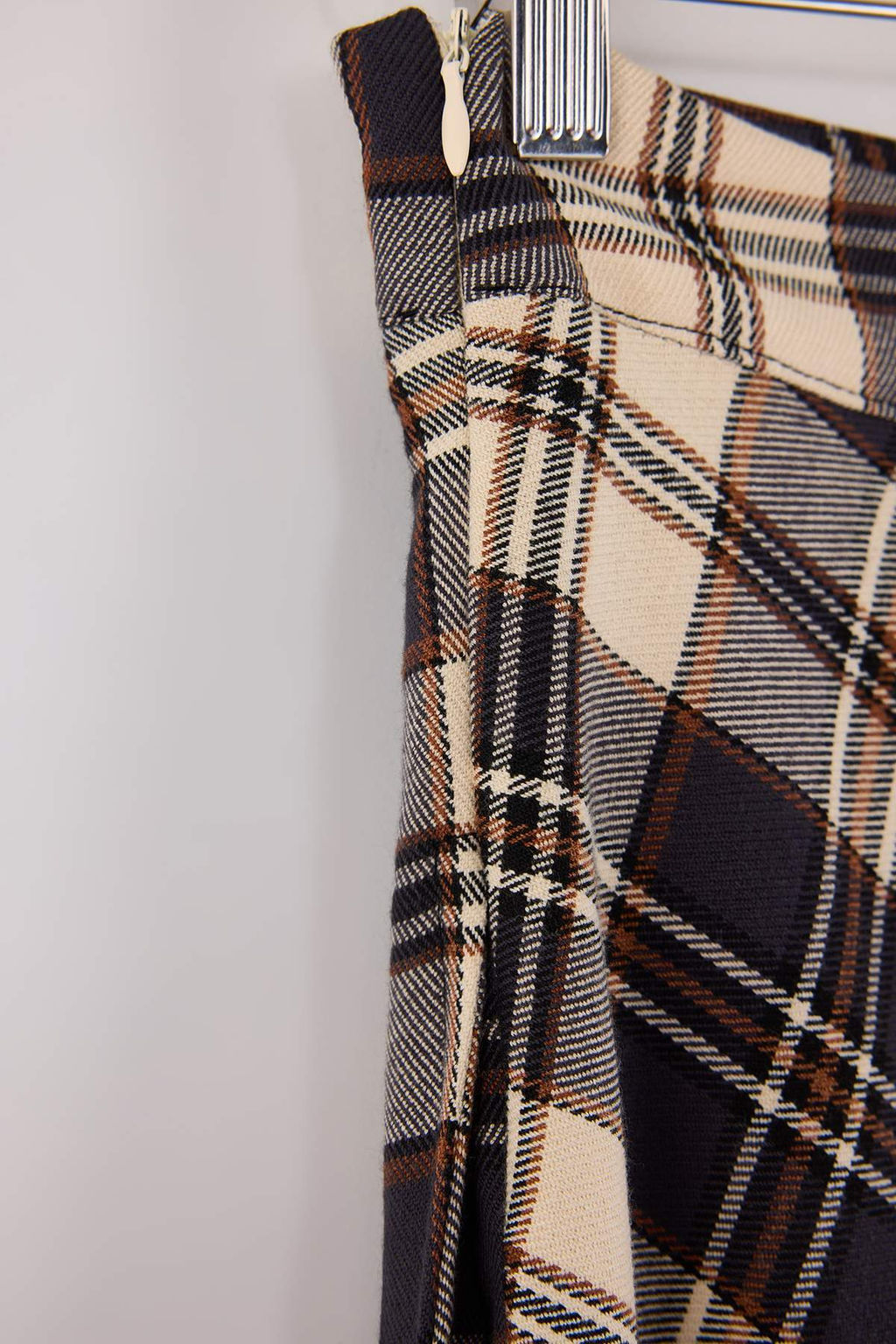 Lacivert Siyah Ekoseli Dokuma Uzun Maxi Etek TWOAW26ET00164 - Trendyolmilla фото 12