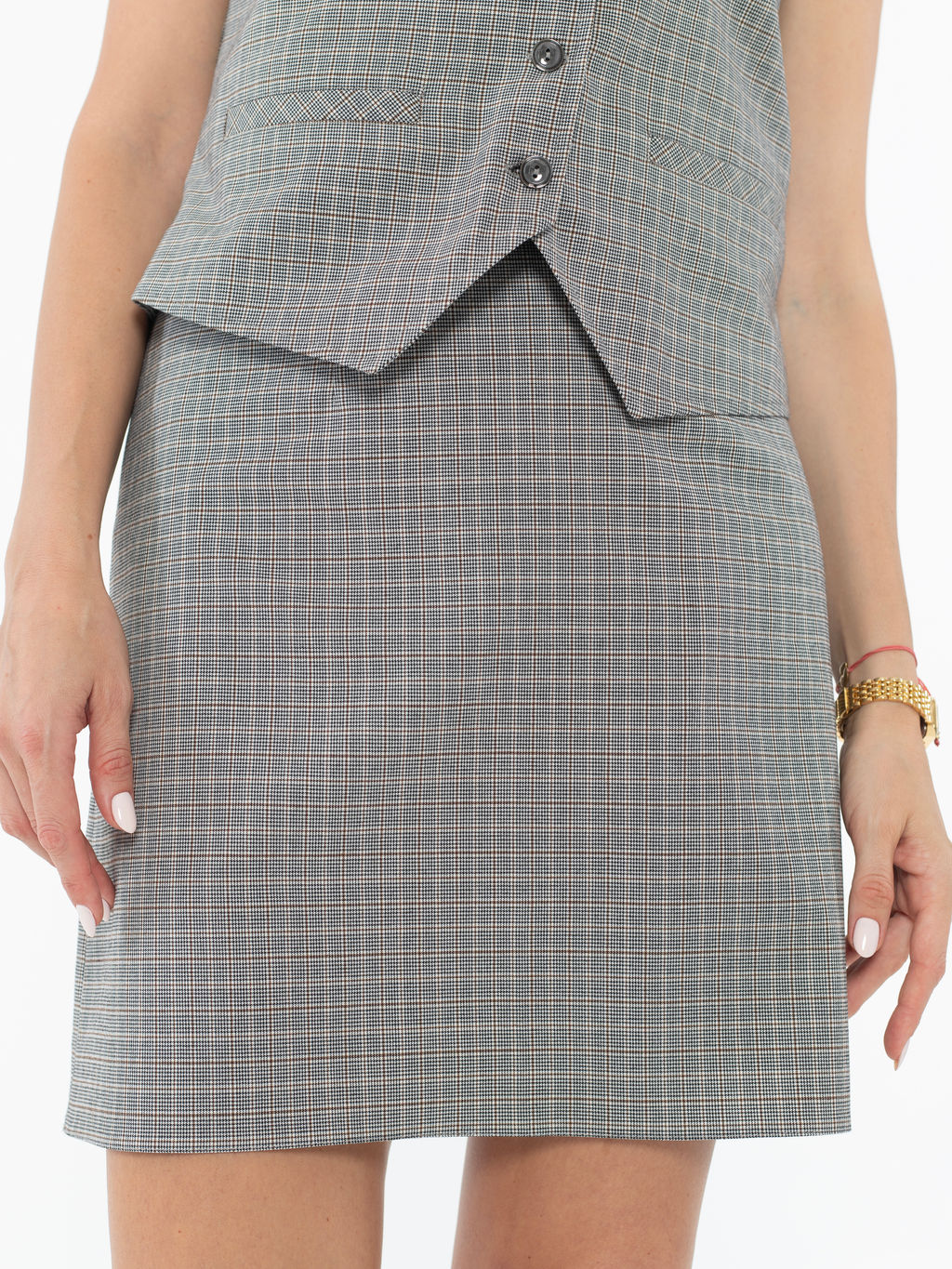 юбка А-силуэта, на подкладке с обтачным поясом