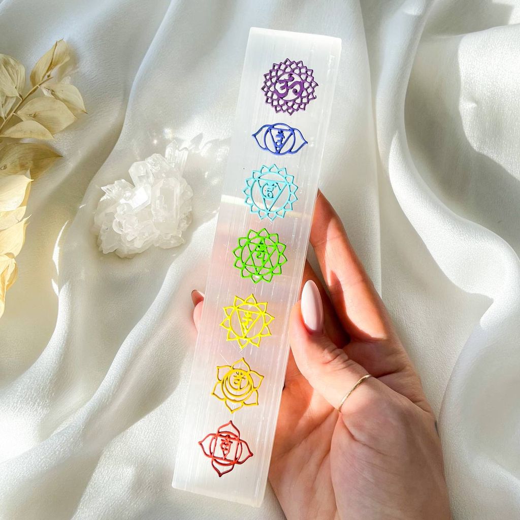 Радуга Самоцветов Пластина Селенит 7 чакр  фото 2