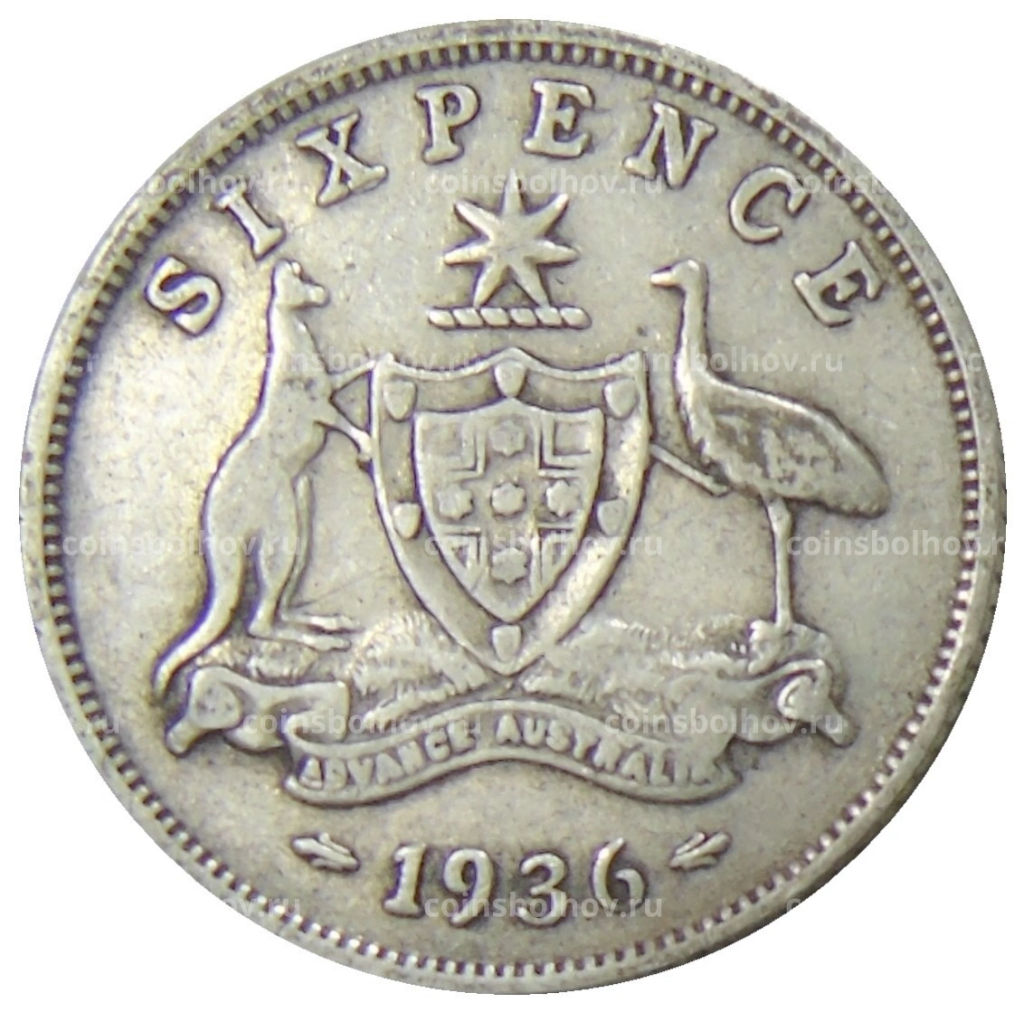 6 пенсов 1936 года Австралия