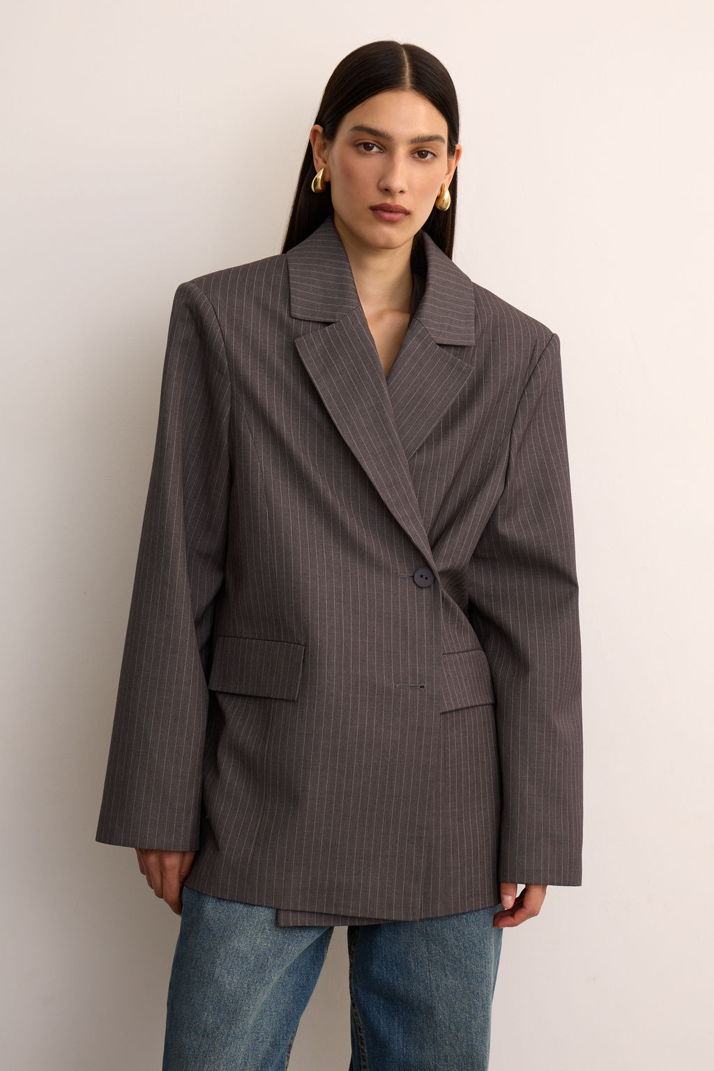 Жакет оверсайз трансформер в полоску - Mollis фото 3