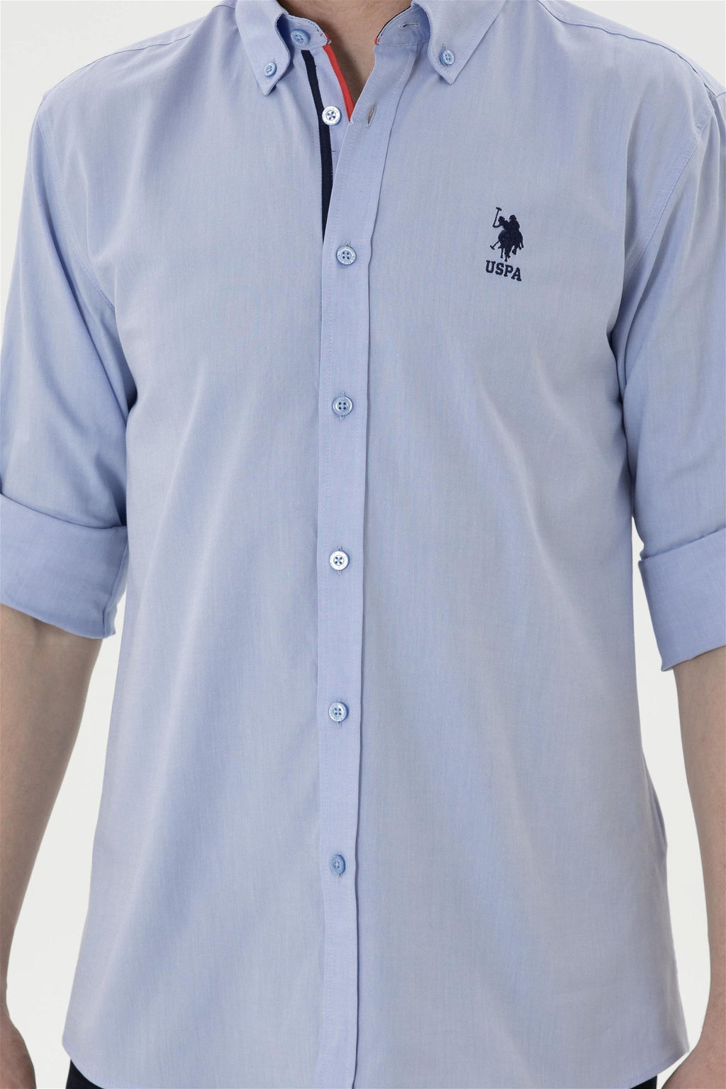 Мужская синяя рубашка с длинным рукавом - U.s. polo assn фото 6