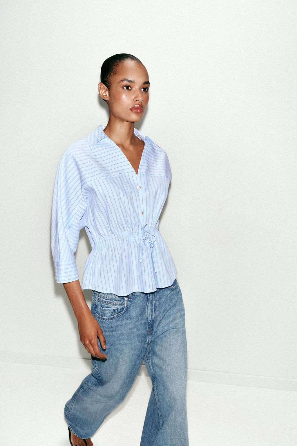 CAMISA RAYAS LAZOS / Marr?n-Azul - Zara фото 4