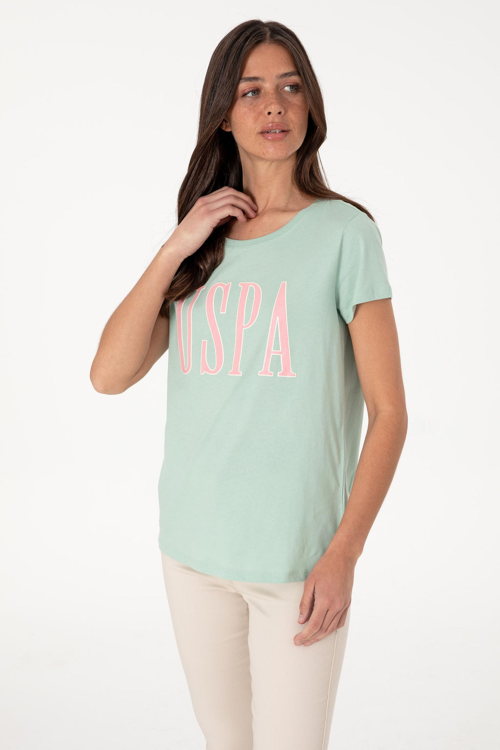 Kad_n Su Ye_ili Bisiklet Yaka Ti__rt Sepette S_rpriz _ndirim - U.s. polo assn фото 3