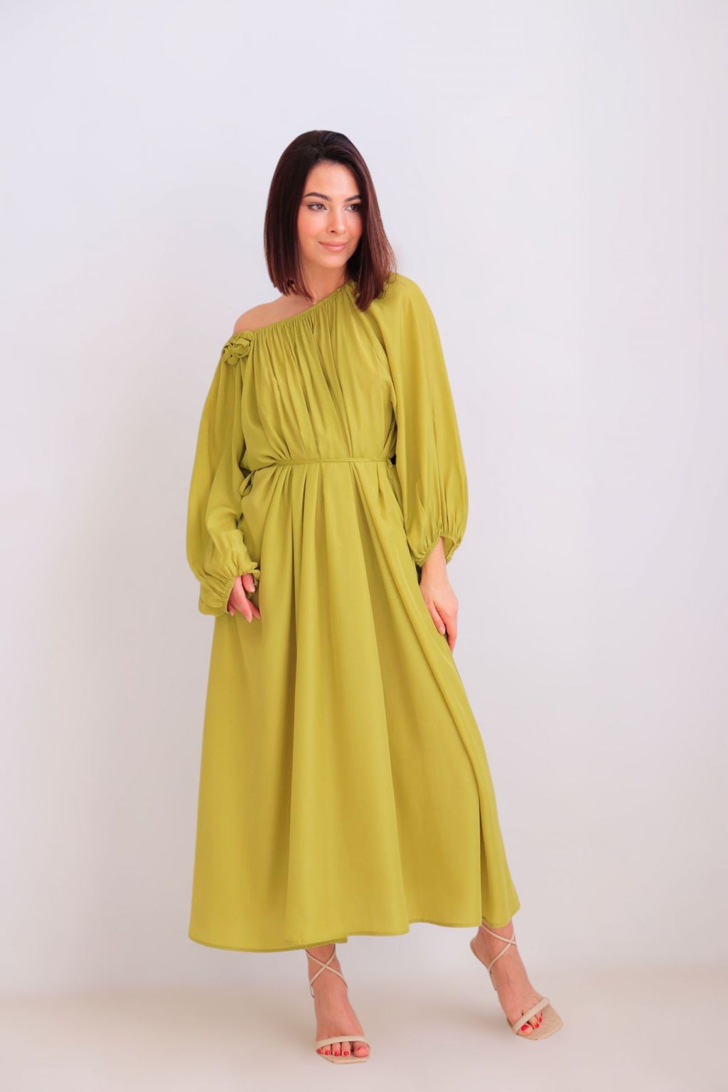 Martichelli Платье в цвете лайм фото 6