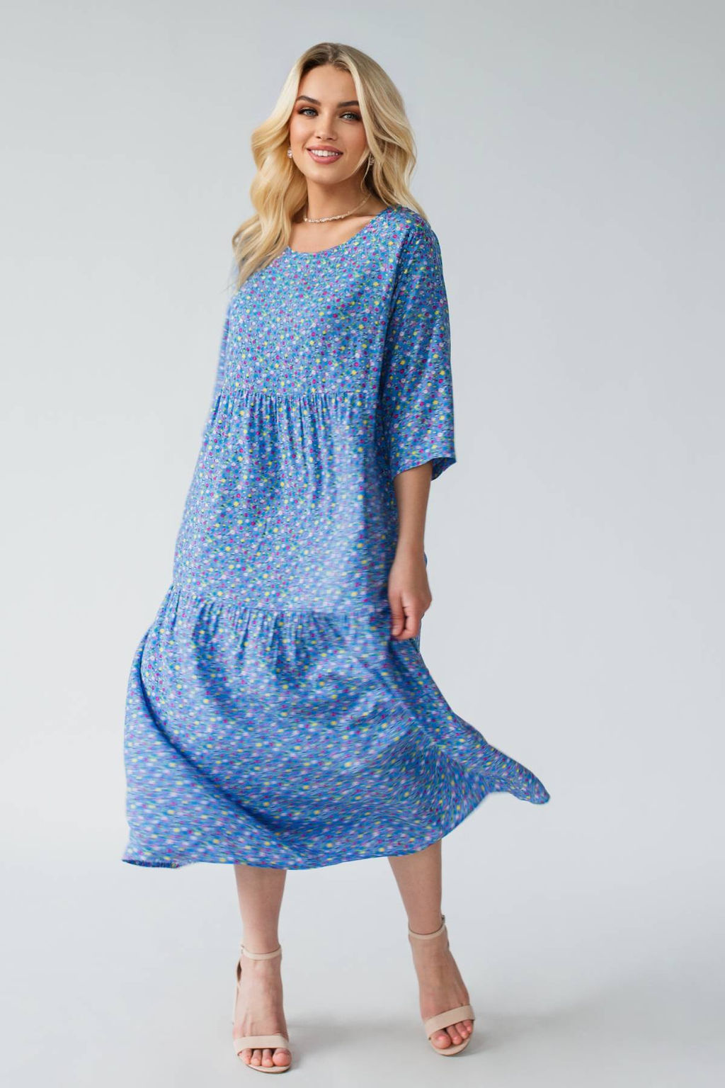 Платье штапель 5872/113/Небесно-голубой