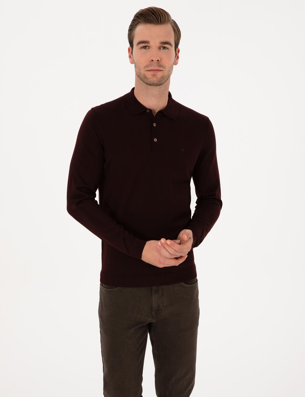 Bordo Slim Fit Basic Kazak - Cacharel фото 3