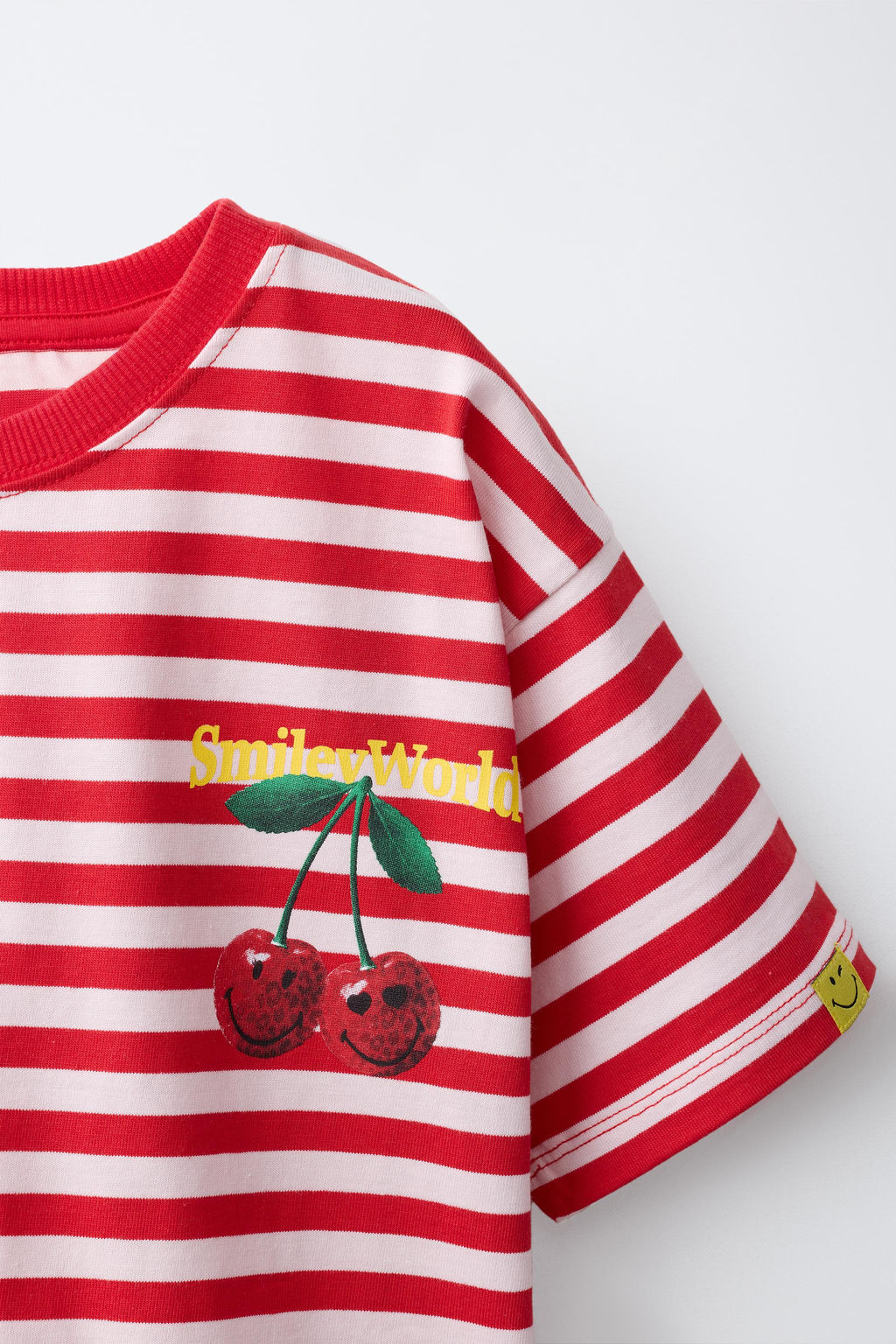 CAMISETA ESTAMPADO RAYAS CEREZAS SMILEYWORLD ® / rayas - Zara фото 4