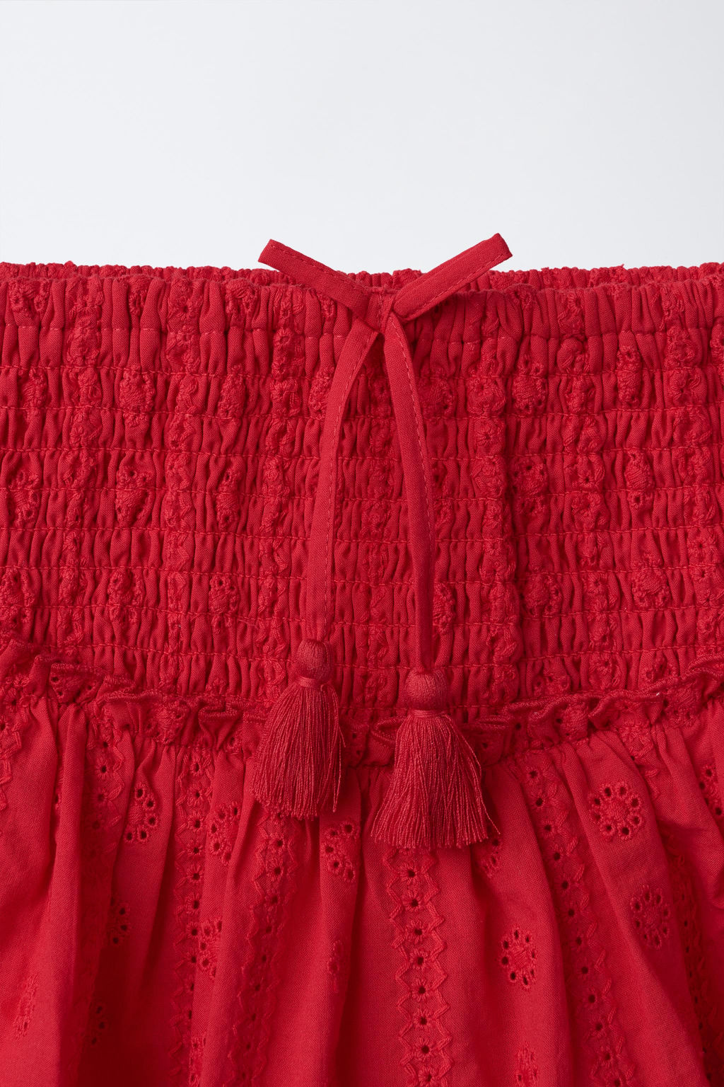 FALDA BERMUDA SCHIFFLY VOLANTES / Rojo - Zara фото 3