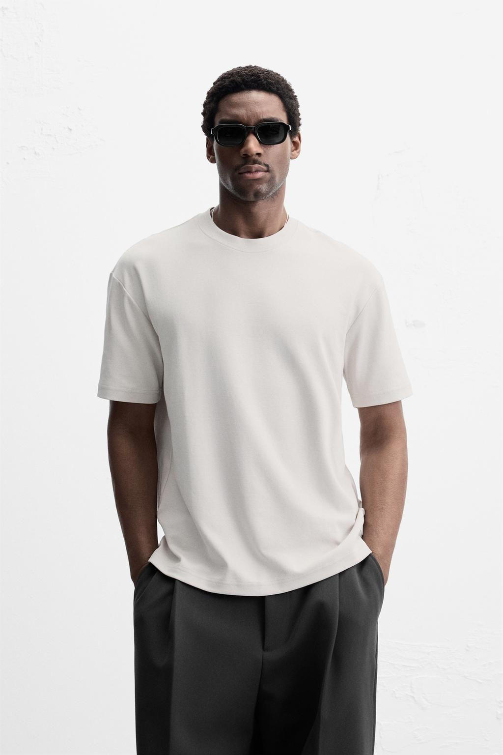 BASIC REGULAR FIT T-SHIRT - Zara фото 43
