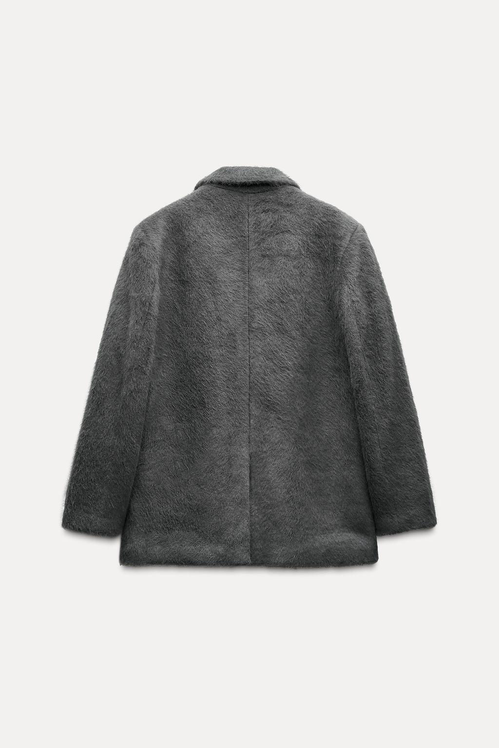 OVERSIZE SOFT FAUX-FUR BLAZER - Zara фото 7