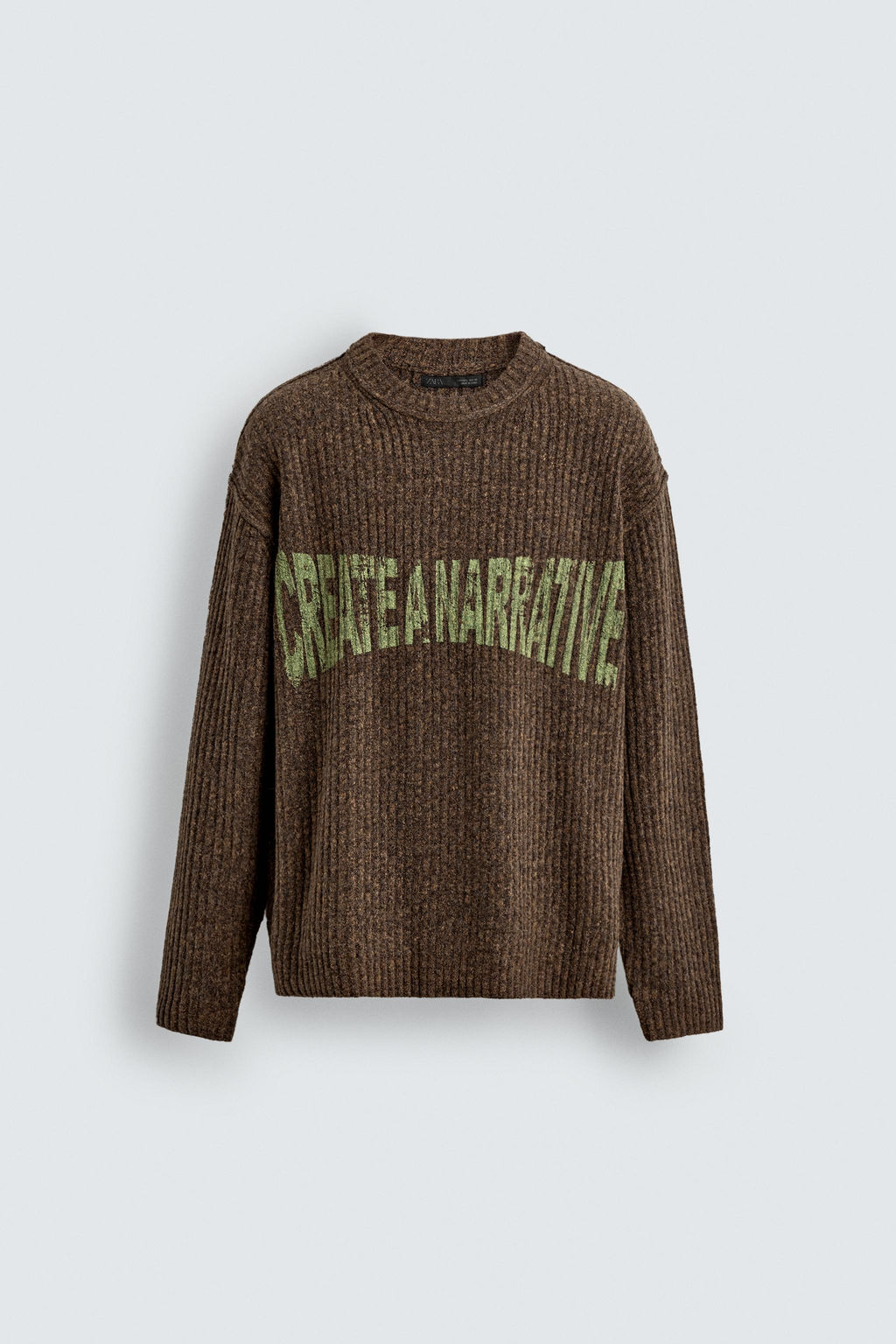 RIBBED SLOGAN SWEATER - Zara фото 7